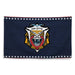 Patriotic USS Leyte (CV-32) Ship's Crest Emblem Wall Flag Tactically Acquired   