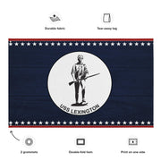Patriotic USS Lexington (CV-2) Ship's Crest Emblem Wall Flag Tactically Acquired   