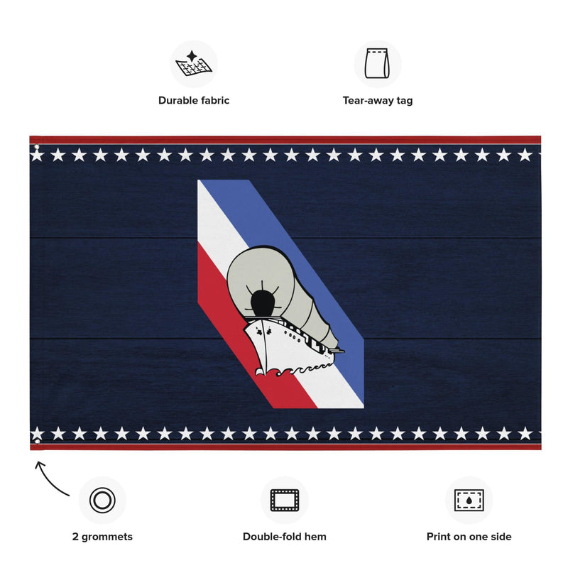 Patriotic USS Langley (CV-1) Ship's Crest Emblem Wall Flag