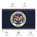 Patriotic USS John F. Kennedy (CV-67) Ship's Crest Emblem Wall Flag Tactically Acquired   