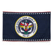 Patriotic USS John F. Kennedy (CV-67) Ship's Crest Emblem Wall Flag Tactically Acquired   