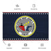 Patriotic USS John F. Kennedy (CVA-67) Ship's Crest Emblem Wall Flag Tactically Acquired   