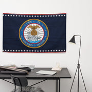 Patriotic USS John C. Stennis (CVN-74) Ship's Crest Emblem Wall Flag Tactically Acquired   