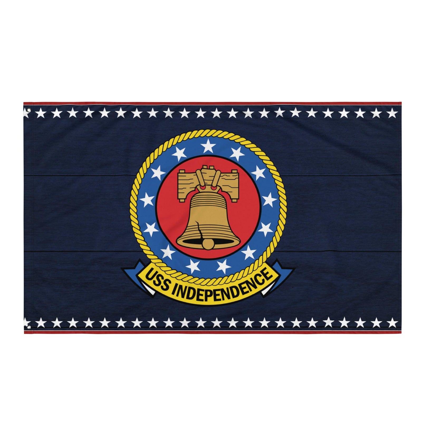 Patriotic USS Independence (CV-62) Ship's Crest Emblem Wall Flag Tactically Acquired Default Title  