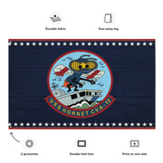 Patriotic USS Hornet (CVA-12) Ship's Crest Emblem Wall Flag Tactically Acquired   