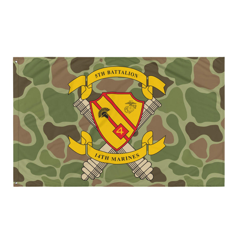 5th Bn 14th Marines (5/14 Marines) Frogskin Camo USMC Flag