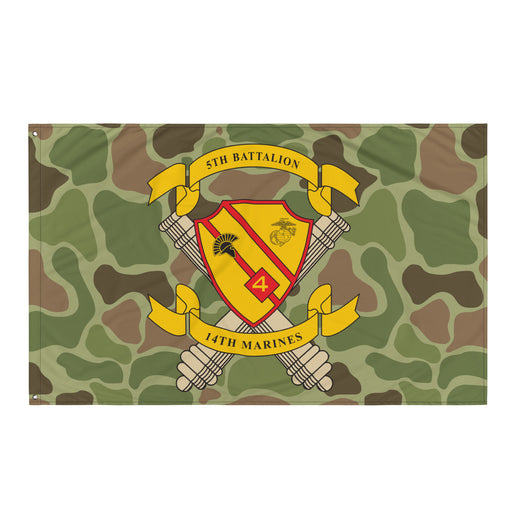 5th Bn 14th Marines (5/14 Marines) Frogskin Camo USMC Flag Tactically Acquired Default Title  
