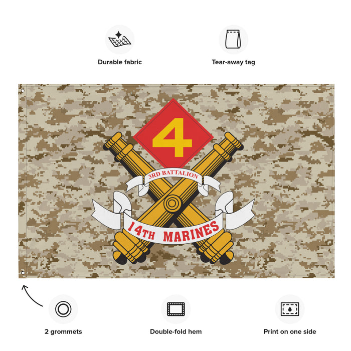 3/14 Marines MARPAT Camo USMC Flag Tactically Acquired   
