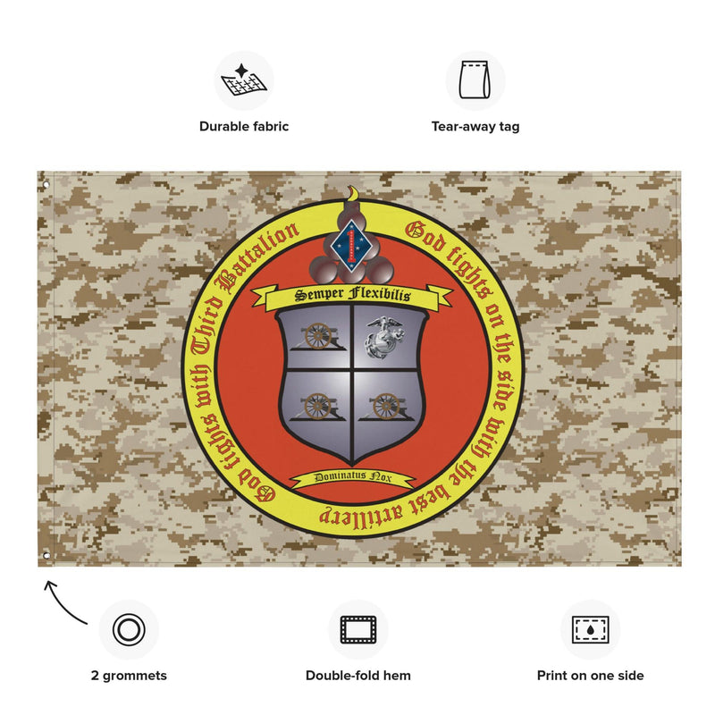 3/11 Marines MARPAT Camo USMC Flag