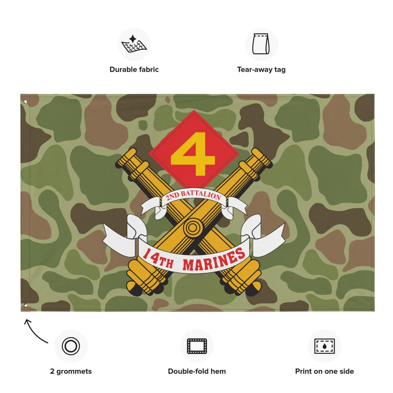 2/14 Marines Frogskin Camo USMC Flag