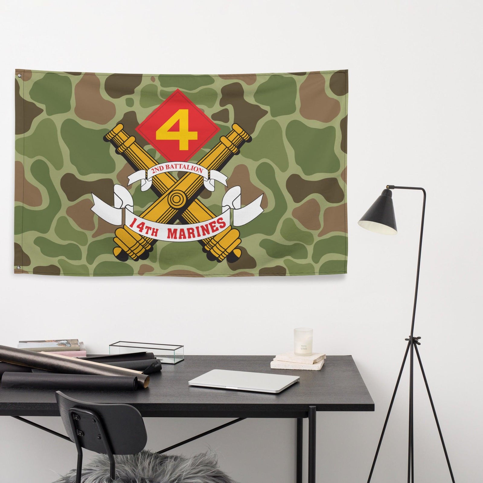 2/14 Marines Frogskin Camo USMC Flag Tactically Acquired   