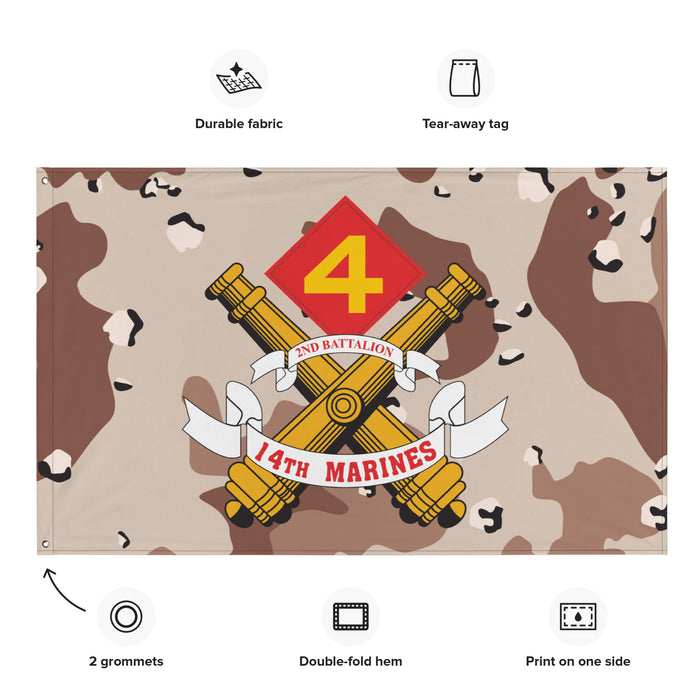 2/14 Marines Chocolate-Chip Camo USMC Flag Tactically Acquired   