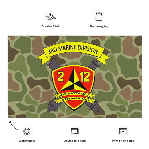 2/12 Marines Frogskin Camo USMC Flag Tactically Acquired   