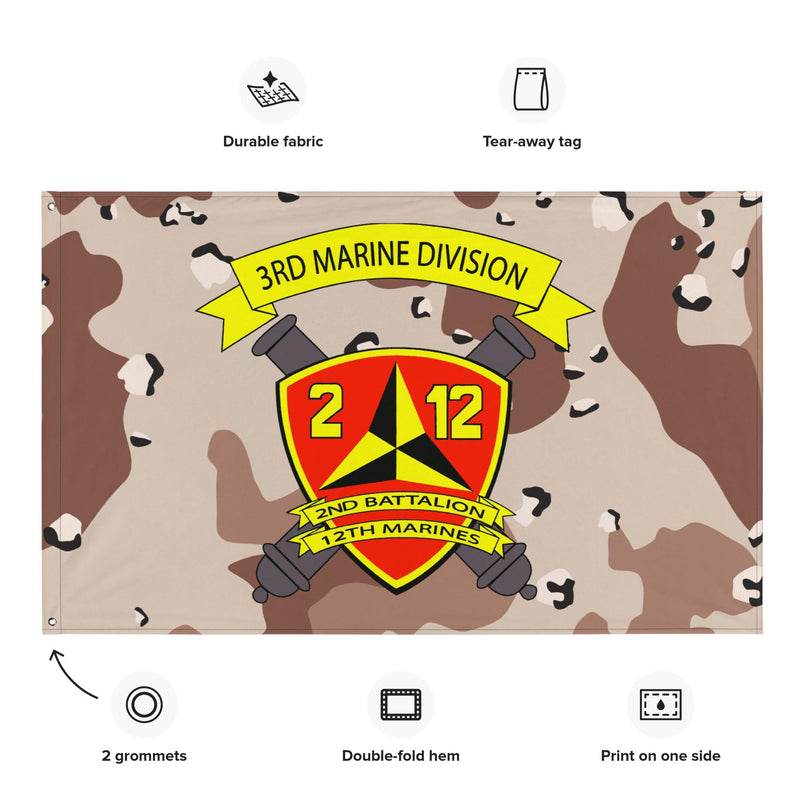 2/12 Marines Chocolate-Chip Camo USMC Flag