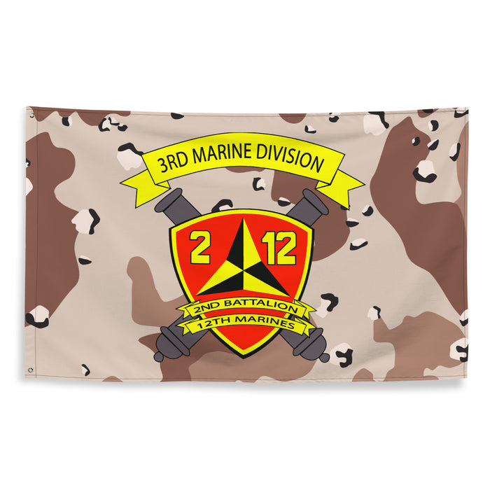 2/12 Marines Chocolate-Chip Camo USMC Flag Tactically Acquired   