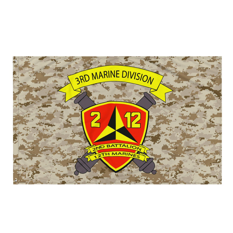 2/12 Marines MARPAT Camo USMC Flag
