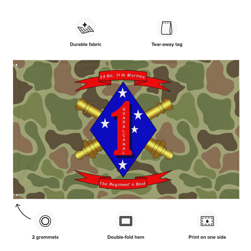 2/11 Marines Frogskin Camo USMC Flag