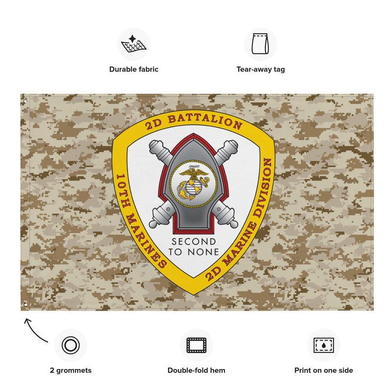 2/10 Marines MARPAT Camo USMC Flag