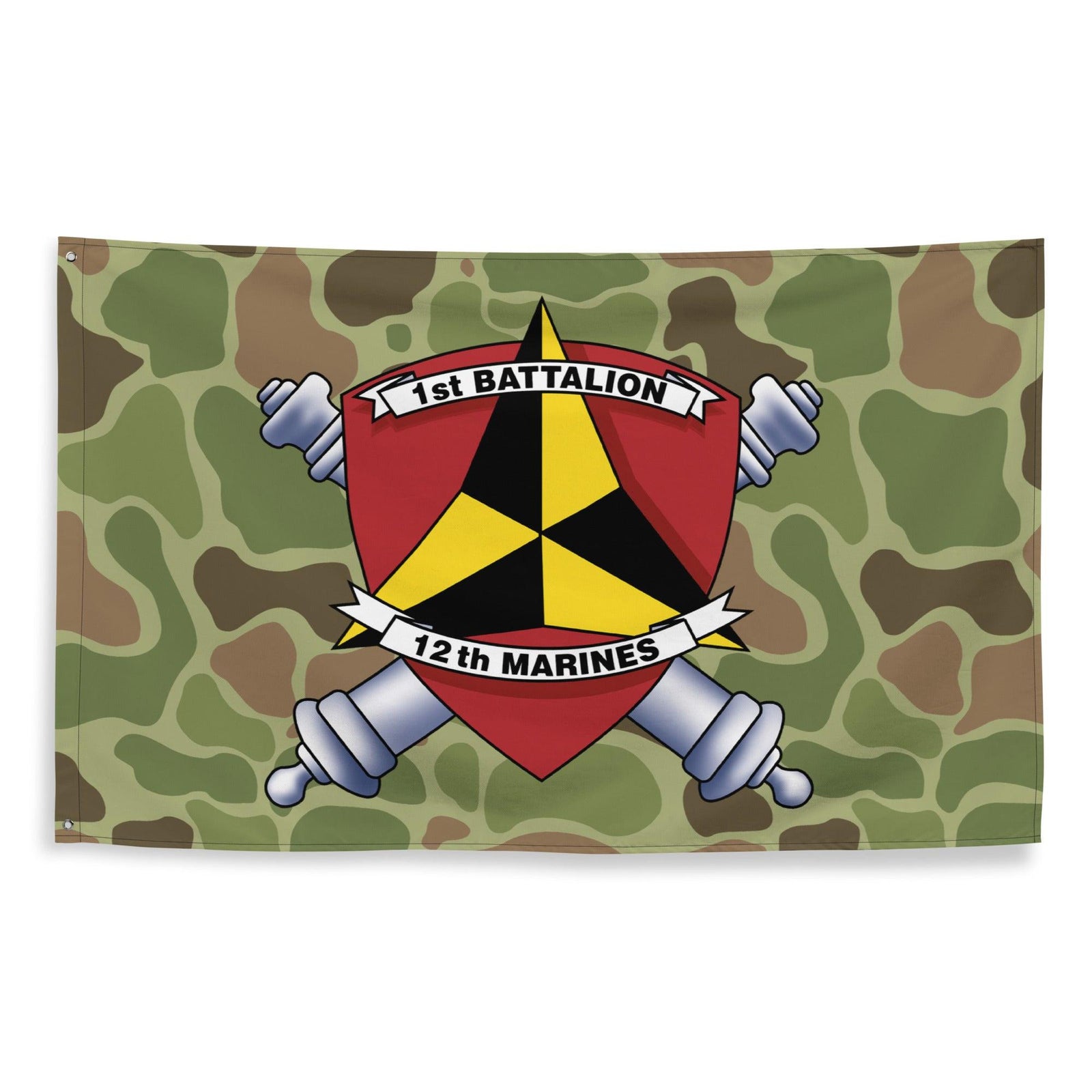 1/12 Marines Unit Emblem Frogskin Camo Flag Tactically Acquired   
