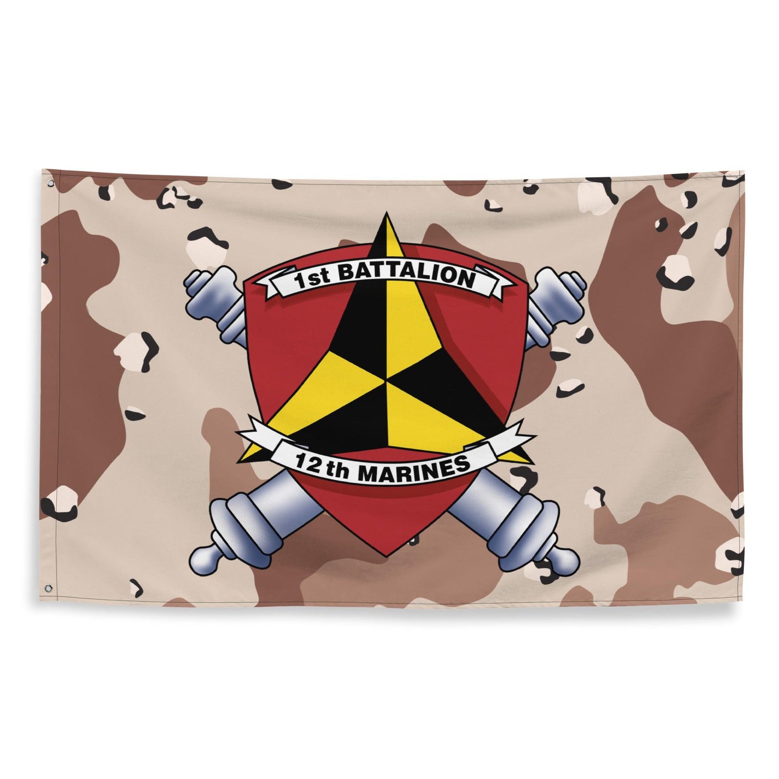 1/12 Marines Unit Emblem Chocolate-Chip Camo Flag Tactically Acquired   