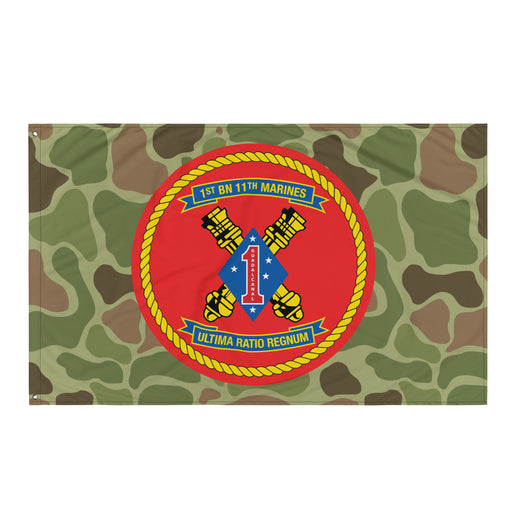 1/11 Marines Unit Emblem Frogskin Camo Flag Tactically Acquired Default Title  