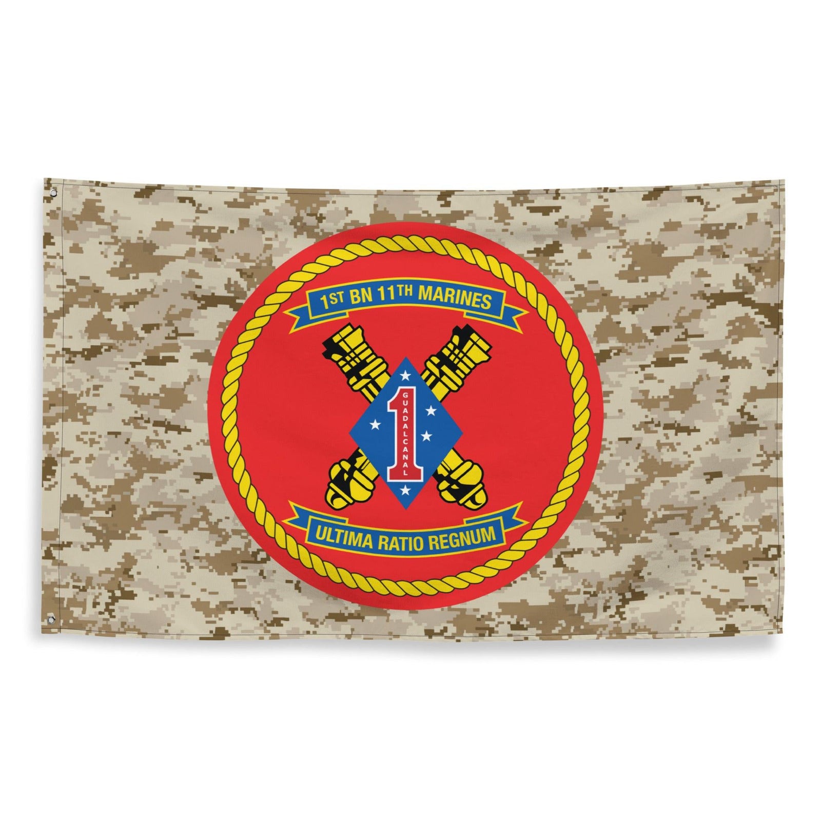1/11 Marines Unit Emblem MARPAT Camo Flag Tactically Acquired   