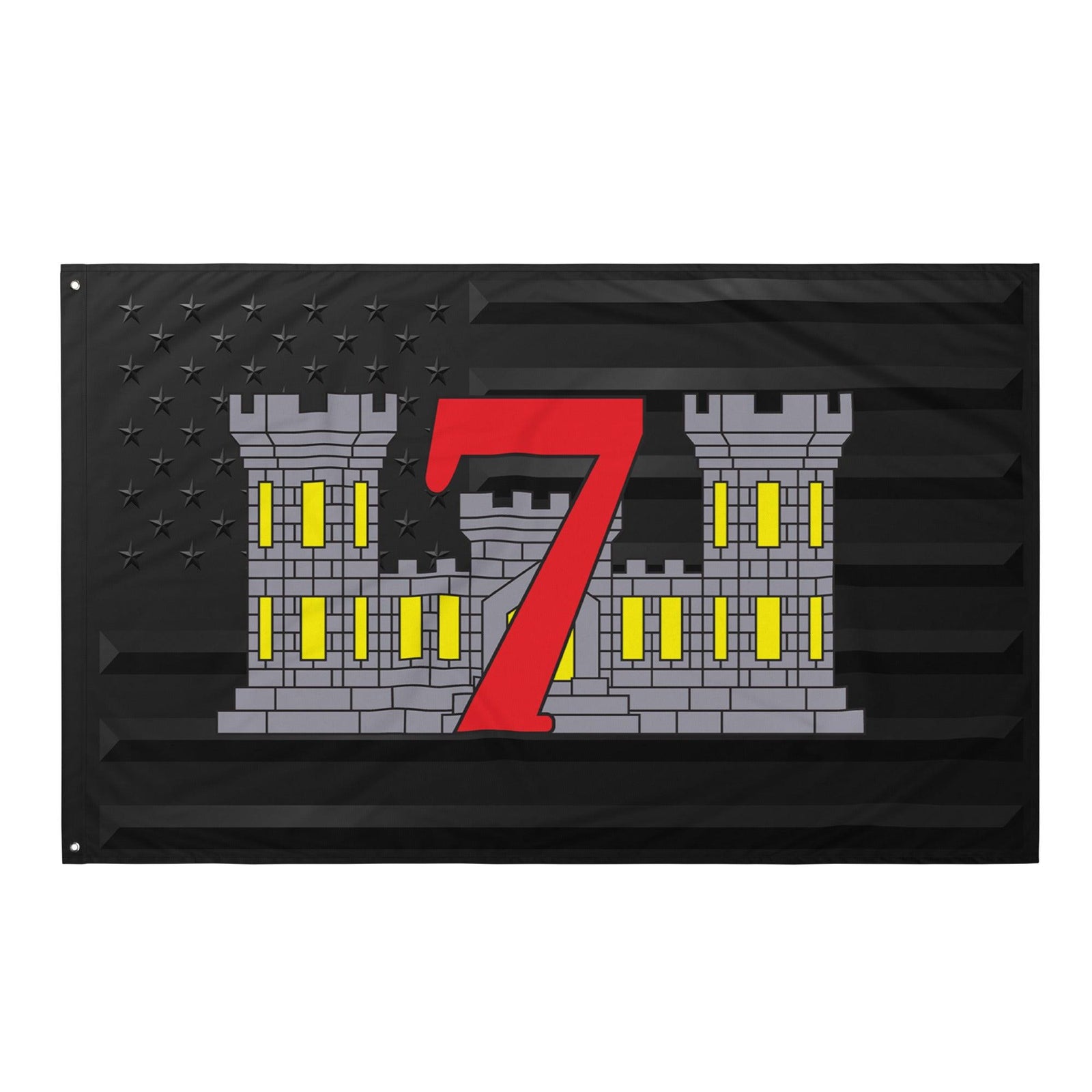 7th ESB USMC Black American Flag Tactically Acquired Default Title  