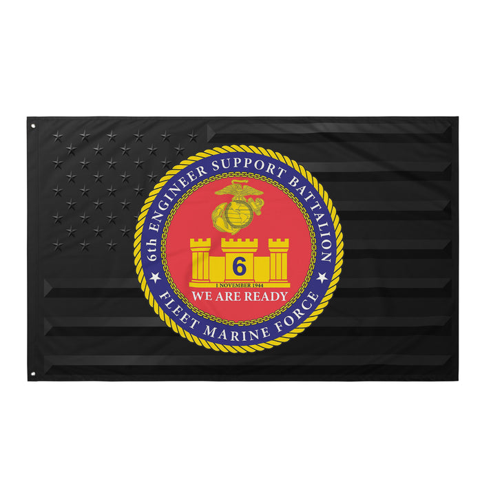 6th ESB USMC Black American Flag Tactically Acquired Default Title  