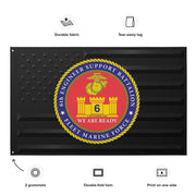 6th ESB USMC Black American Flag Tactically Acquired   