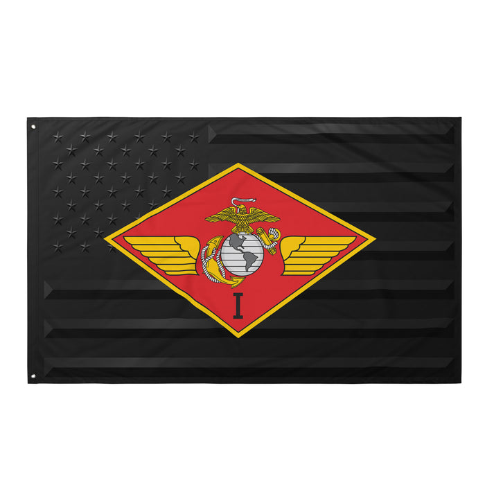 1st Marine Aircraft Wing (1st MAW) Black American Flag Tactically Acquired Default Title  