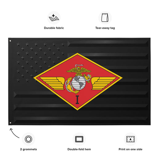 1st Marine Aircraft Wing (1st MAW) Black American Flag Tactically Acquired   