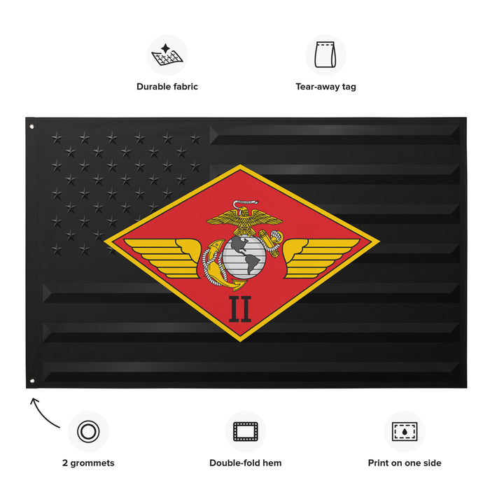 2nd Marine Aircraft Wing (2nd MAW) Black American Flag Tactically Acquired   