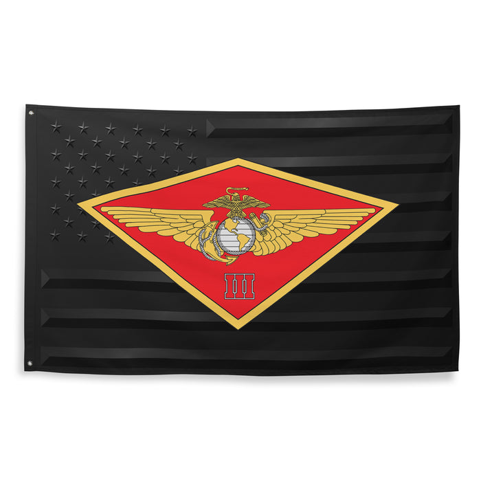 3rd Marine Aircraft Wing (3rd MAW) Black American Flag Tactically Acquired   