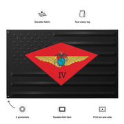 4th Marine Aircraft Wing (4th MAW) Black American Flag Tactically Acquired   