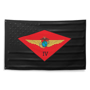 4th Marine Aircraft Wing (4th MAW) Black American Flag Tactically Acquired   