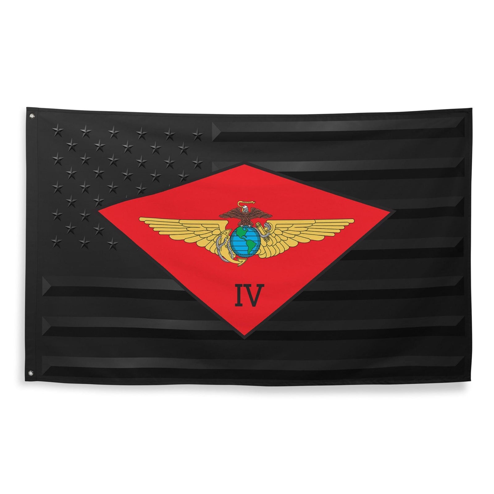 4th Marine Aircraft Wing (4th MAW) Black American Flag Tactically Acquired   