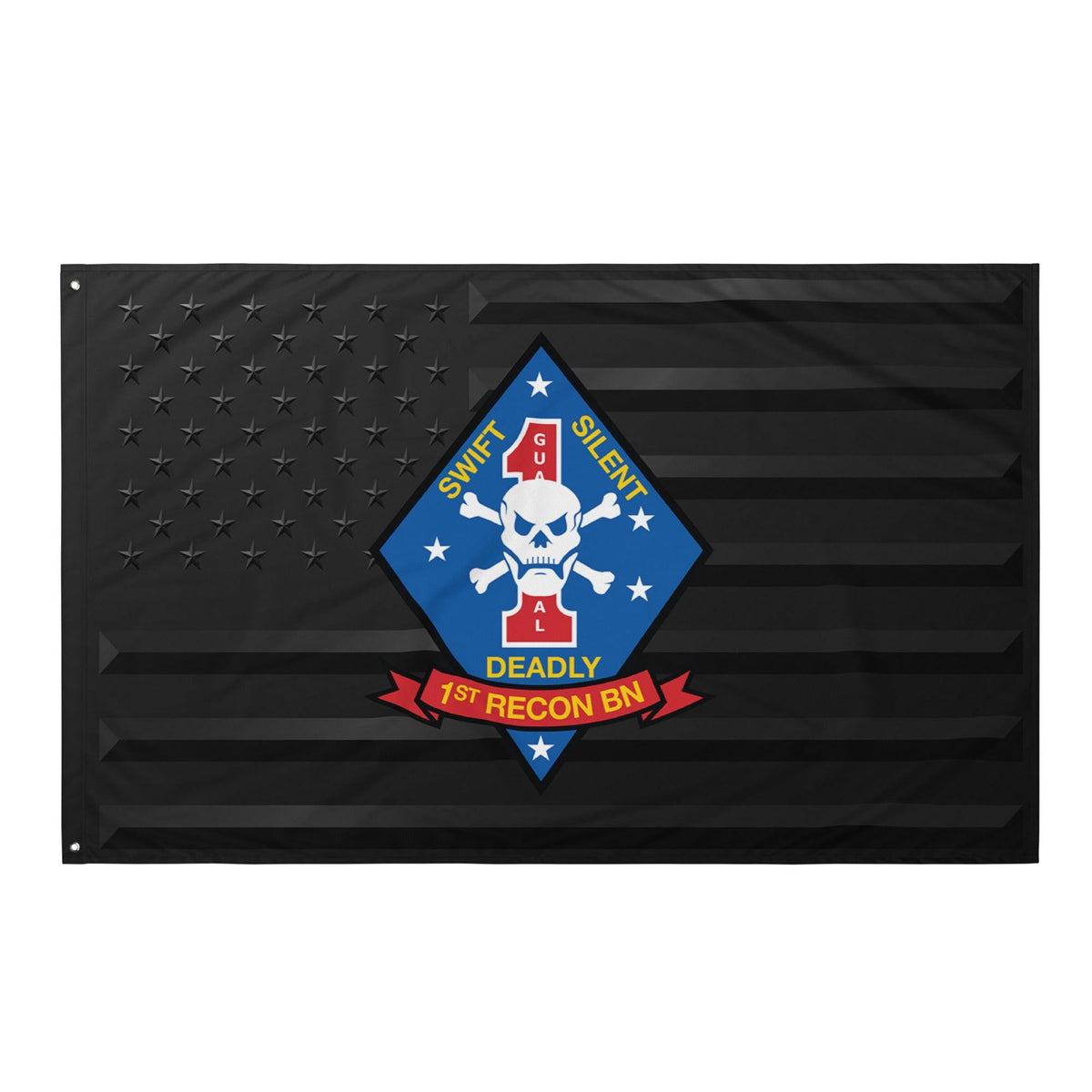 1st Recon Bn USMC Black American Flag Tactically Acquired Default Title  