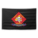 4th Recon Bn USMC Black American Flag Tactically Acquired   