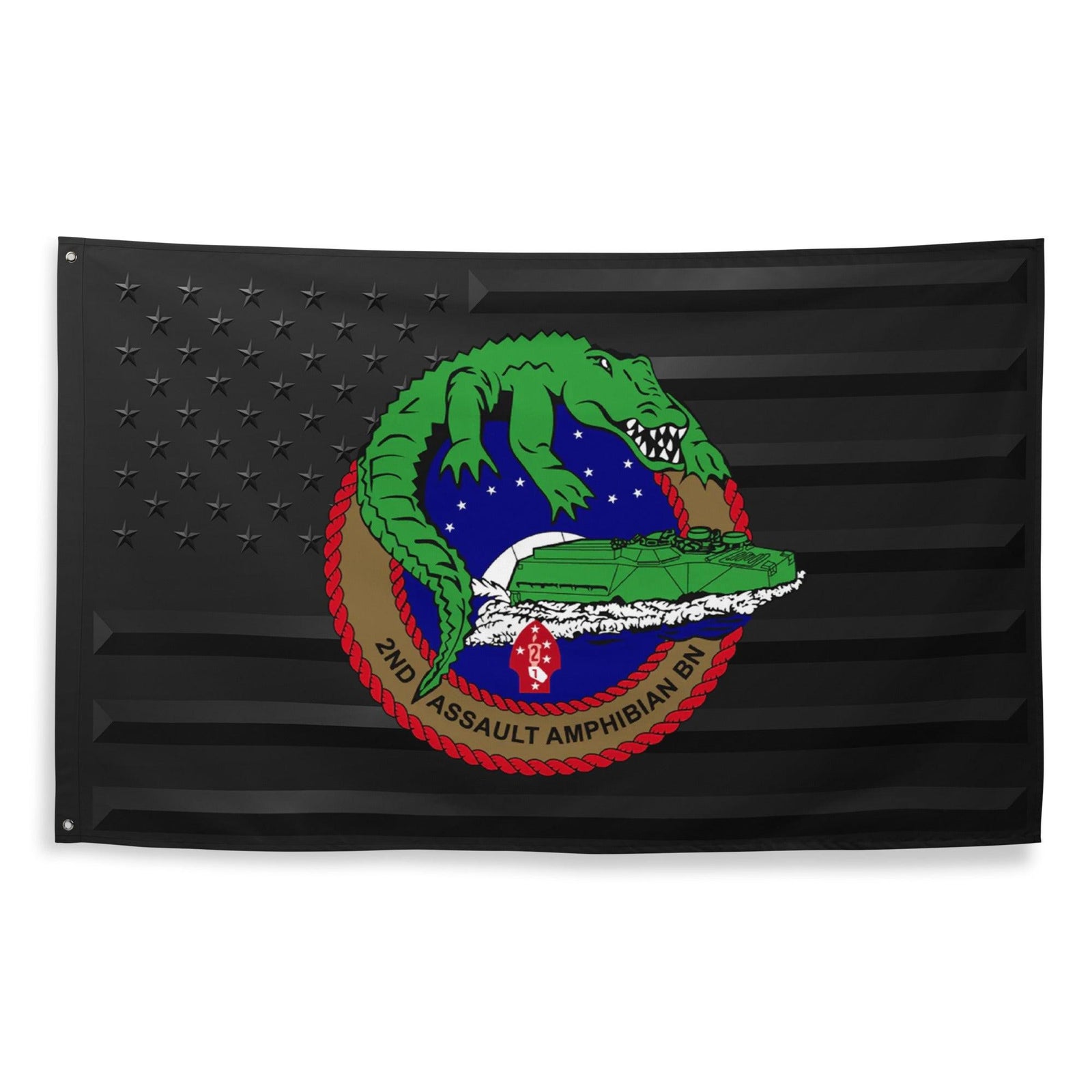 2nd AABn USMC Black American Flag Tactically Acquired   
