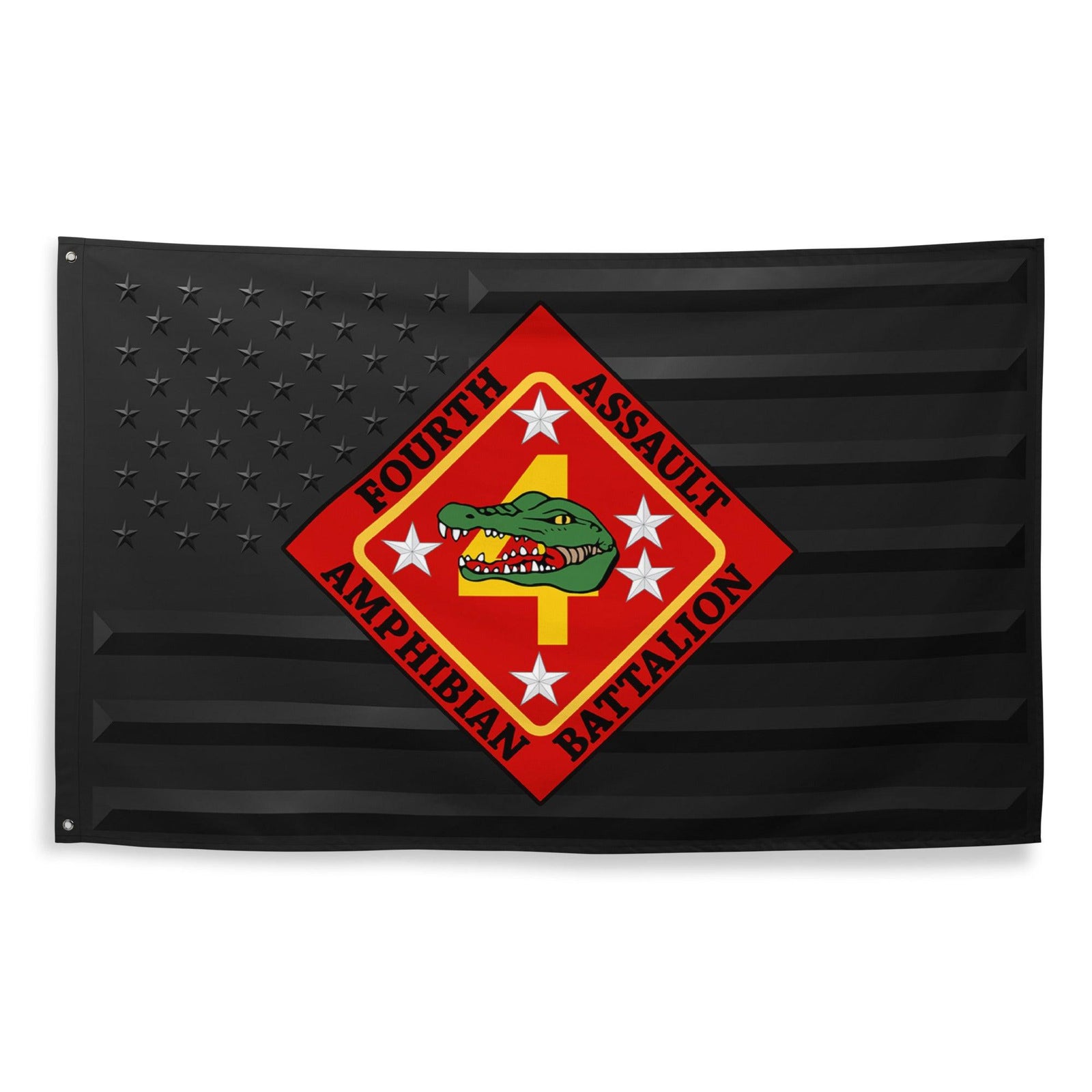 4th AABn USMC Black American Flag Tactically Acquired   