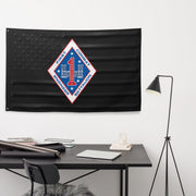 1st Combat Engineer Bn (1st CEB) Black American Flag Tactically Acquired   