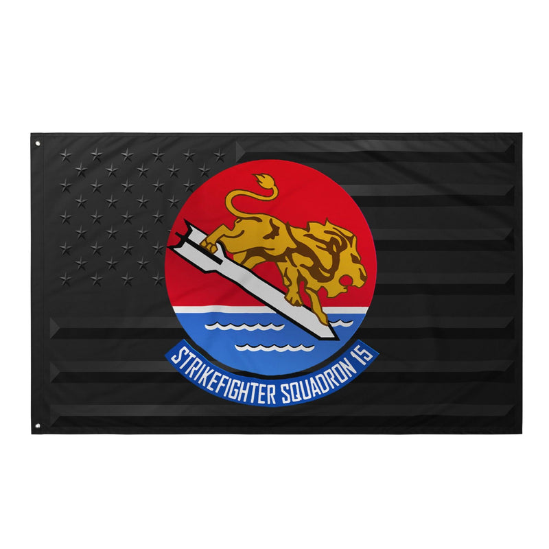 U.S. Navy Strike Fighter Squadron 15 (VFA-15) Black American Flag