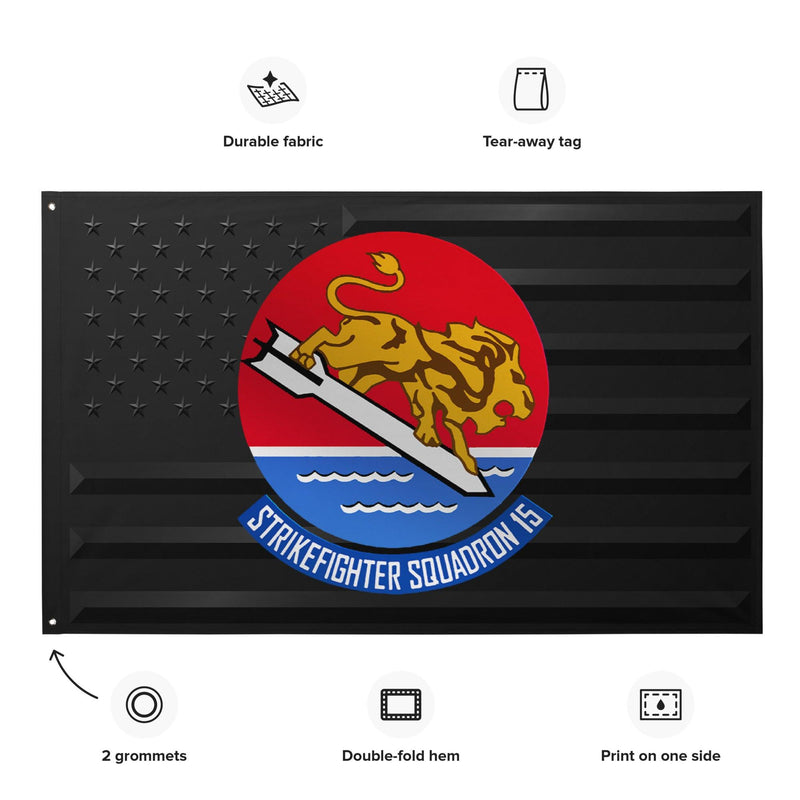 U.S. Navy Strike Fighter Squadron 15 (VFA-15) Black American Flag