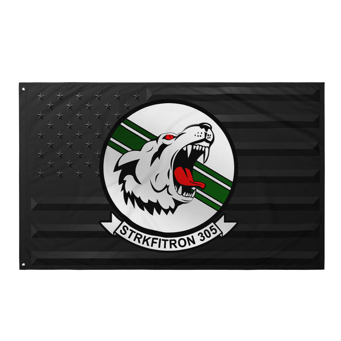 U.S. Navy Strike Fighter Squadron 305 (VFA-305) Black American Flag Tactically Acquired Default Title  