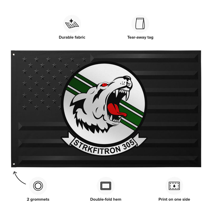U.S. Navy Strike Fighter Squadron 305 (VFA-305) Black American Flag