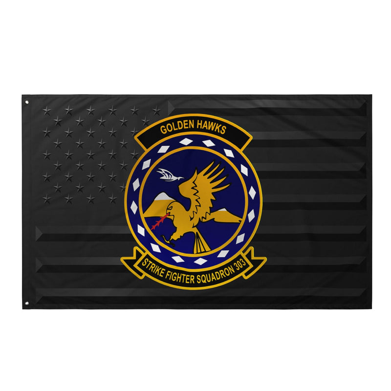 U.S. Navy Strike Fighter Squadron 303 (VFA-303) Black American Flag