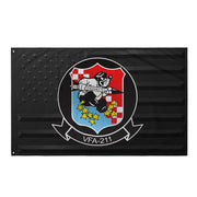 U.S. Navy Strike Fighter Squadron 211 (VFA-211) Black American Flag Tactically Acquired Default Title  