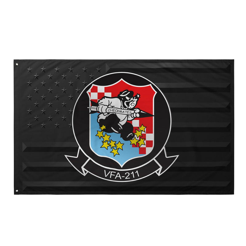 U.S. Navy Strike Fighter Squadron 211 (VFA-211) Black American Flag