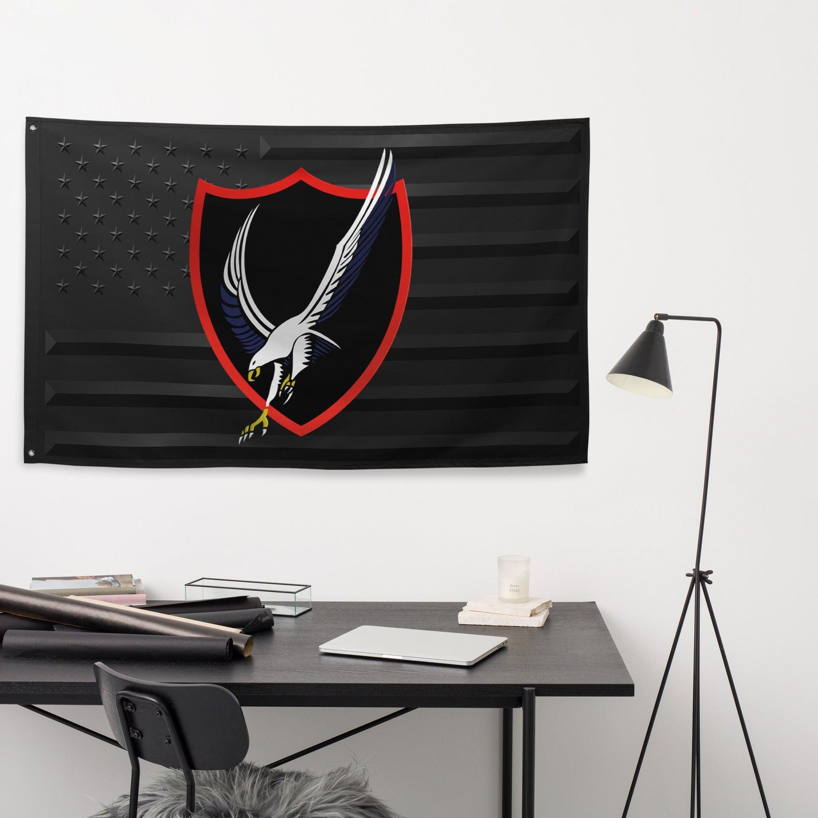 U.S. Navy Strike Fighter Squadron 136 (VFA-136) Black American Flag Tactically Acquired   