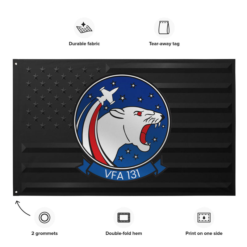 U.S. Navy Strike Fighter Squadron 131 (VFA-131) Black American Flag